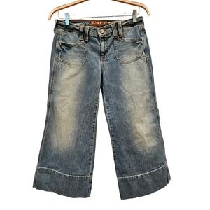 HINT Y2K Jeans Women's Size 11 Cropped Wide Leg Denim Jeans true